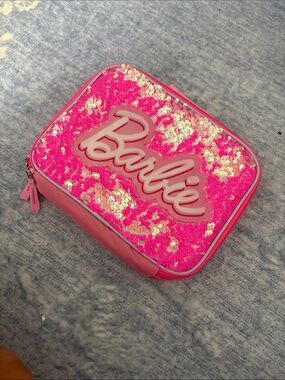Barbie Hot Pink Sequin Lunch box with Logo
